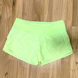 Lululemon shorts, size 8, neon